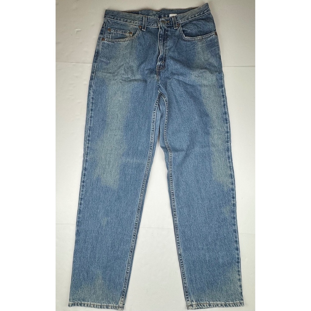 Vintage Levi's 550 Relaxed Fit W33 L32 Cotton Denim 90s Made in USA Blue Jeans - Picture 2 of 12